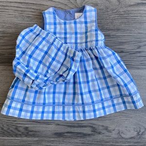 Gap/Blue Plaid Baby Dress 6-12M